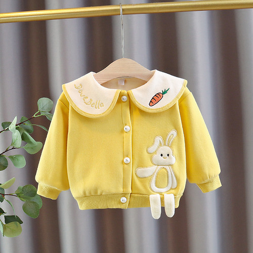 秋冬加绒外套女童小外套