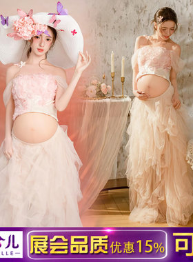 影楼孕妇拍照花仙子玫瑰礼服出租