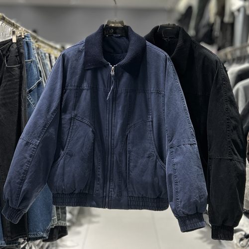 CYC潮牌日系重磅猎人解构拼接洗水做旧厚羽绒服夹克宽松外套8671