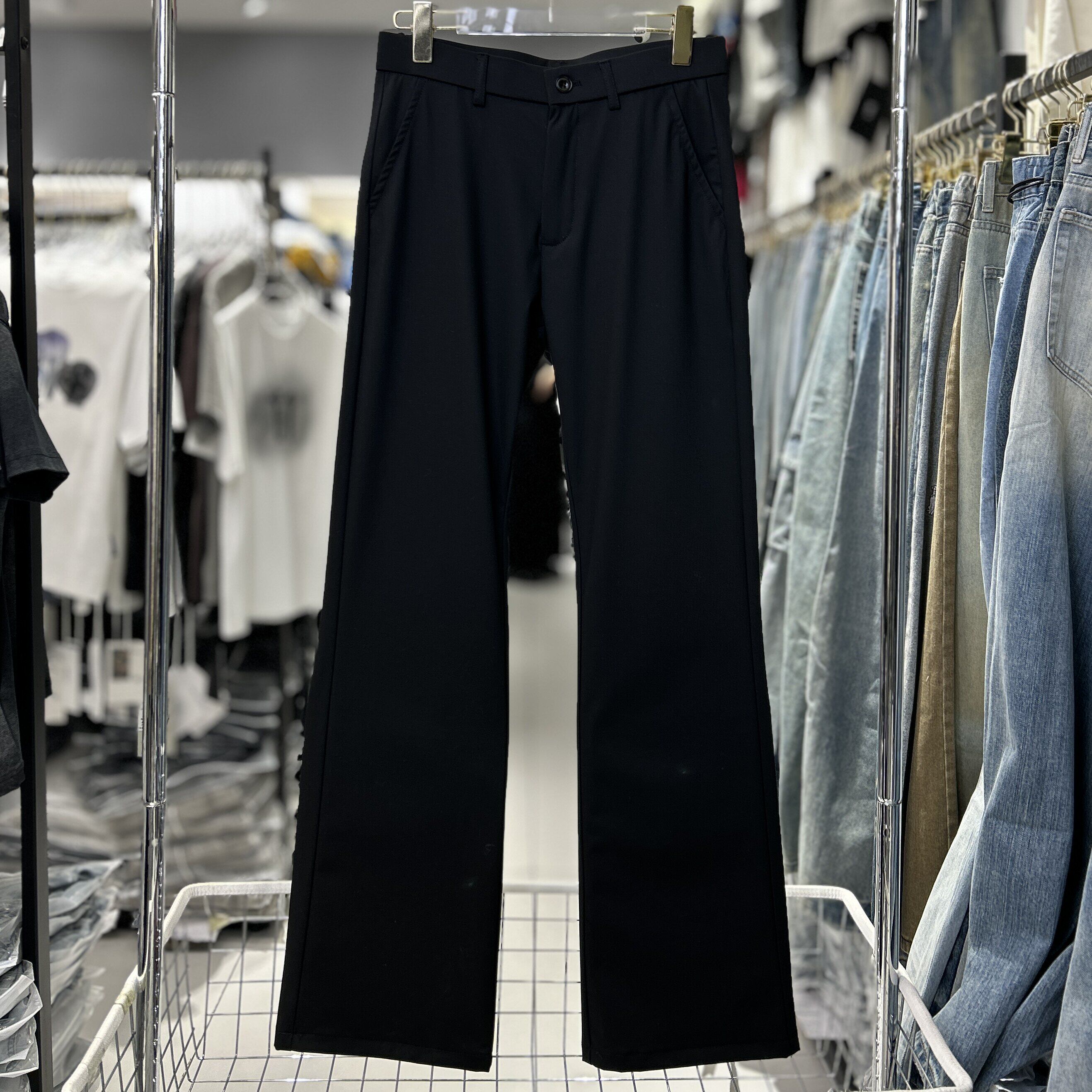 CYC潮牌2026夏季新款微喇西裤通勤百搭休闲风百搭显瘦男士裤子723