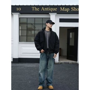 CYC潮牌50绒白鹅绒冬季男士高端立领短款结构羽绒服外套9936