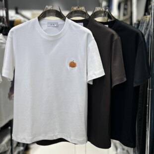 个性 百搭T恤71628 夏纯棉宽松休闲情侣款 CYC潮牌毛边南瓜刺绣短袖