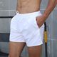 情侣短裤 纯白色三分裤 夏季 跑步健身海边度假沙滩裤 男速干运动短裤