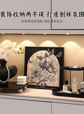 饰20250902门中古风玄关装摆件放匙收纳进口法钥式复古鞋柜软装新