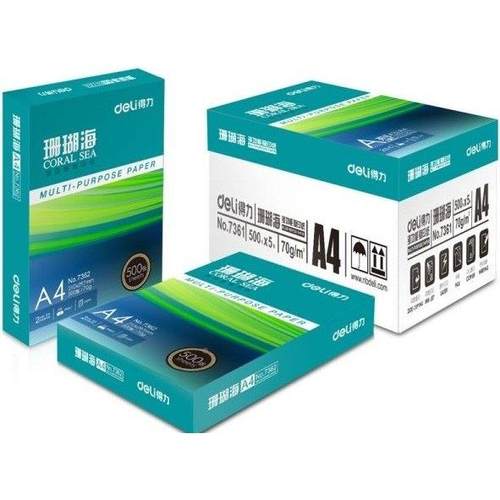 包5邮 影得力影印纸A4纸打印珊瑚海0g80克00SEC页A47印纸5包整箱