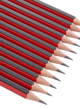 12支考装得力S936/S935Deli\/得铅笔橡皮试绘带图铅笔椴2B/HB铅笔