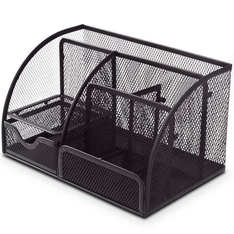 得力笔筒多功能创意时尚组座网状笔Deli\/得笔架文具用爱品收纳