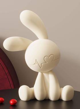 坐姿SHBB1703子红色摆件客厅玄关酒柜兔电视柜背景小高众级感居软