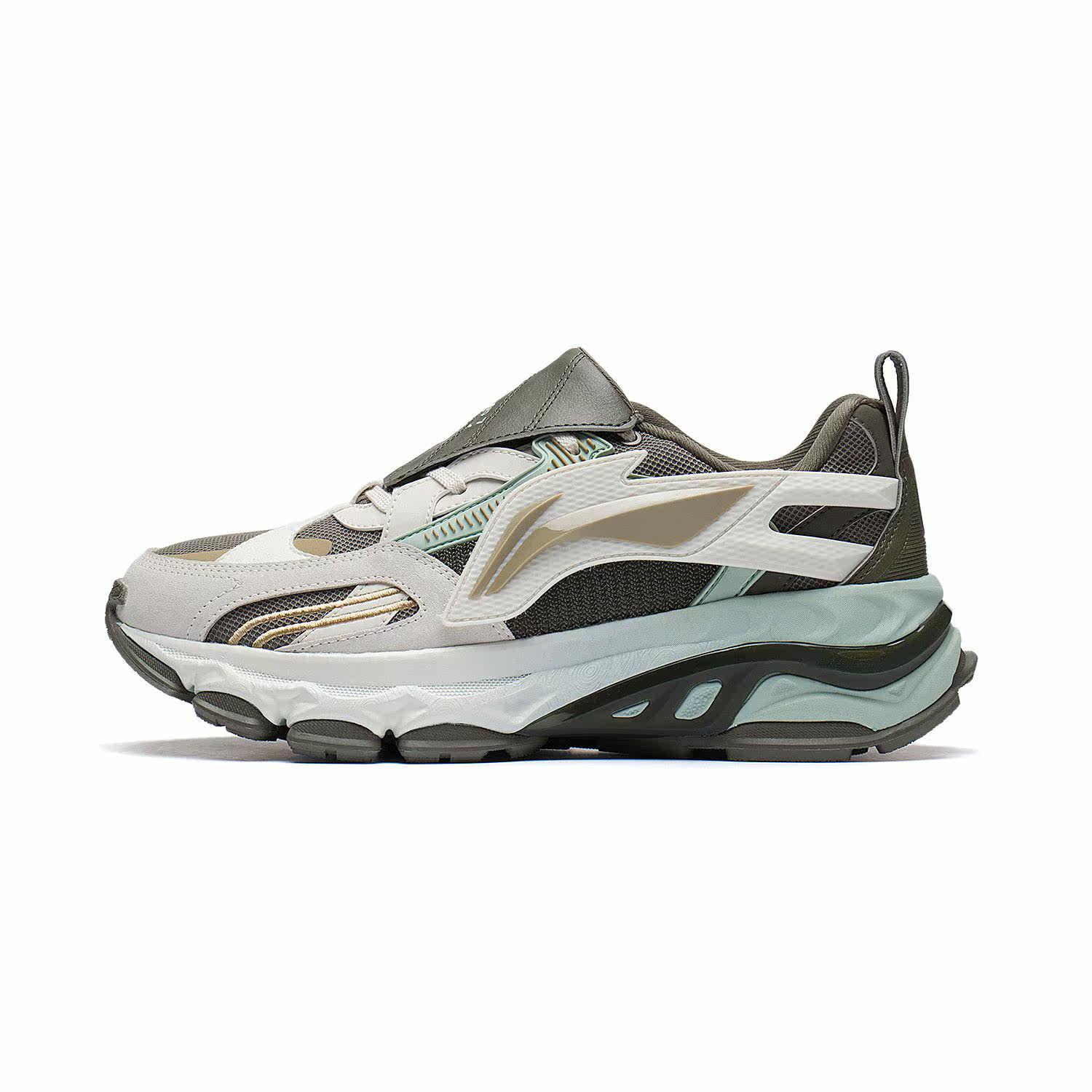 李宁跑步鞋潮男鞋机能风跑鞋2022新款减震回弹复古运动鞋arls017