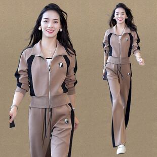 韩版时髦复古时尚休闲套装女2025春季新款洋气时髦卫衣外套两件套