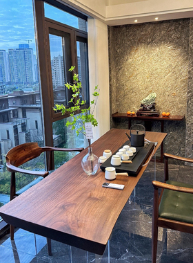 定制实木办公会议桌原木板松木榆木飘窗面板吧台台面桌板隔板定做