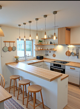 北美白蜡木桌板厨房台面定制桌面板原木板实木窗台板台面定制