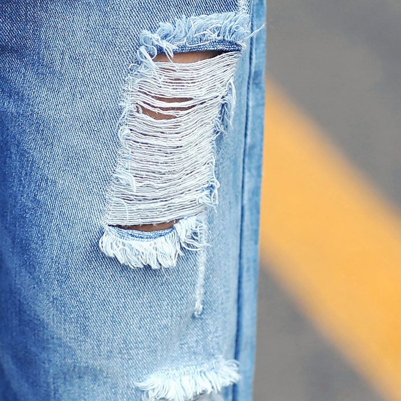 Jeans pieds Slim en coton pour été - Ref 1470899 Image 5