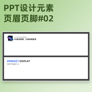 【3B02】PPT页眉页脚模板设计素材标题栏左侧内页小标题可编辑