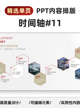 【2A11】PPT时间轴模板甘特图事记发展历程项目管理流程活动进度