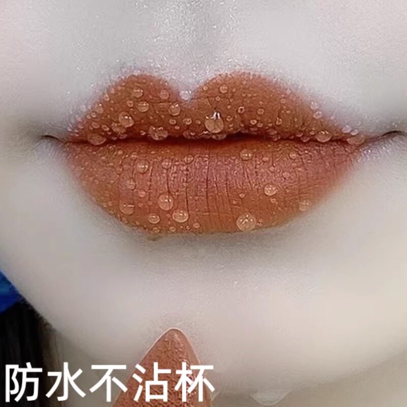 兰奕悦颜固色雨衣口红防水不沾杯持久显色提升气色高级女士正品
