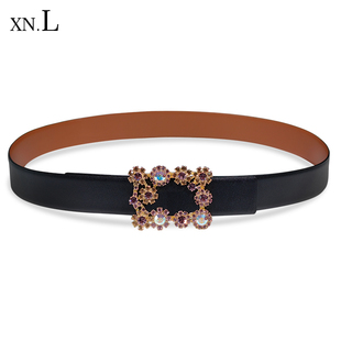 皮带女款配牛仔裤2023新款时尚真皮小腰带女士细配裙头层牛皮腰带