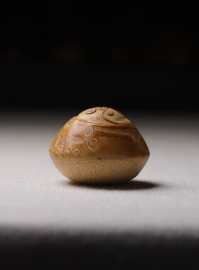 山宁竹舍 刘群阳竹根雕一体掏铃芯 响铃把件包挂