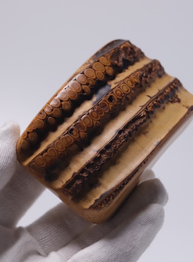 山宁竹舍 清水竹器 落款件 素器茶则把件