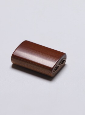 山宁竹舍 清水竹器 老玉竹菱形纹孔竹牌挂坠