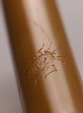 山宁竹舍 精品竹刻 玉竹香筒 沈劼墨稿 张欣威竹刻 秋