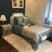 Cloth bed, cloth art bed, northern Europe light luxury bed, American style bed, cloth art, children's bed, small family type, net red bed, modern simplicity