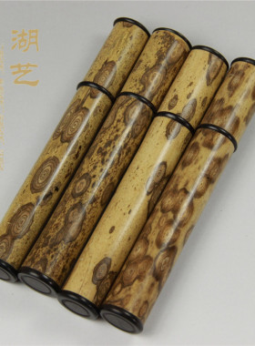 湖艺线香筒梅鹿短款黑檀木用具