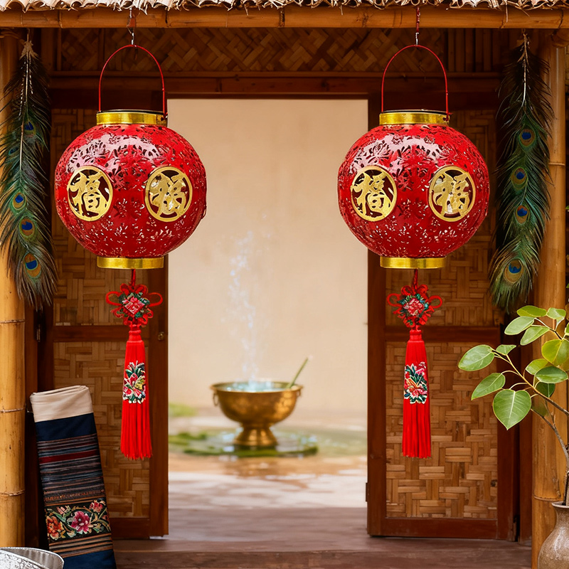 喜庆挂饰铁艺户外防水太阳能