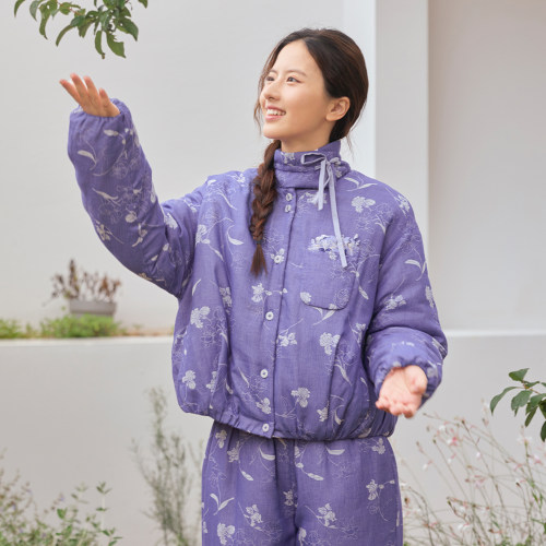 朵朵可可冬季夹棉女家居服套装