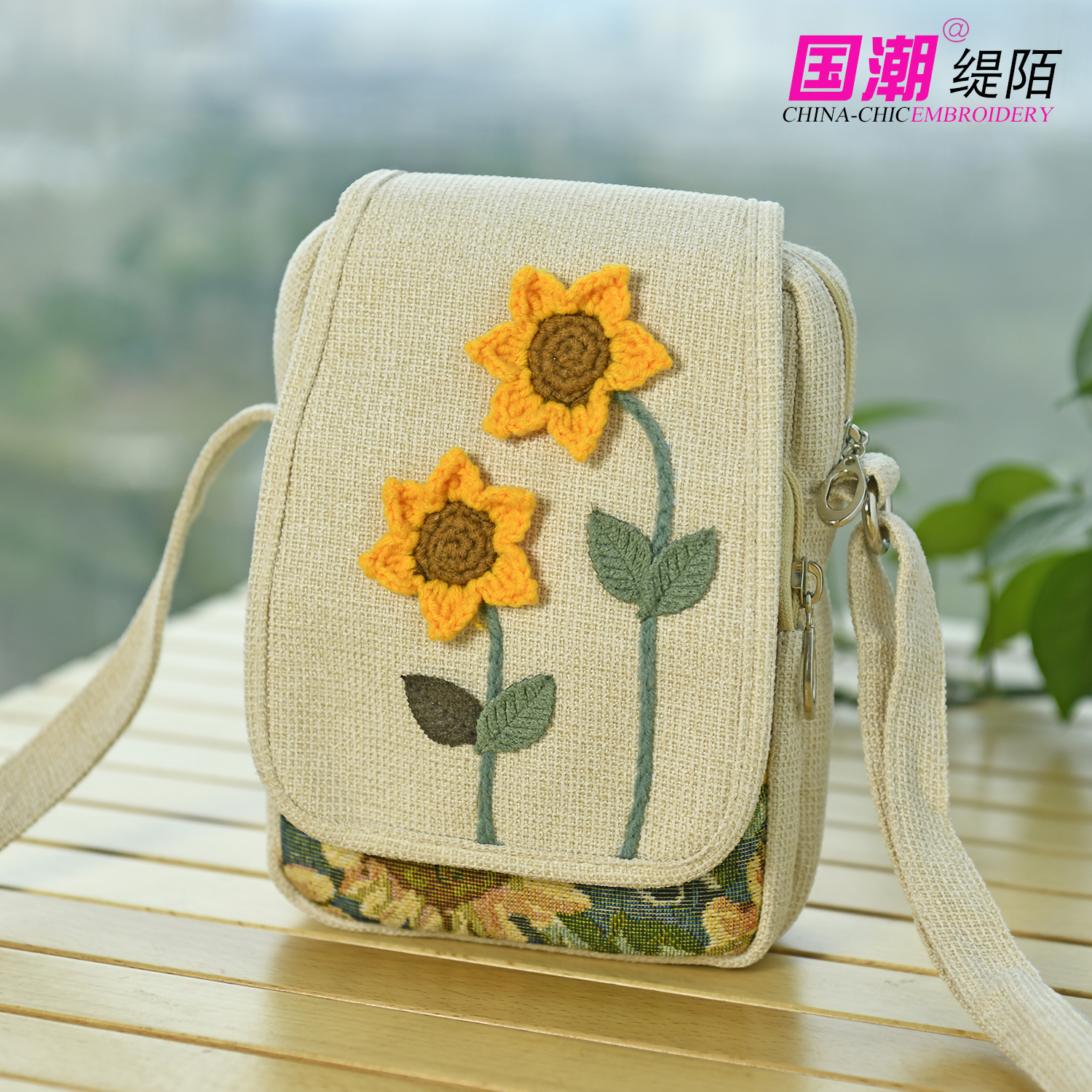 夏季新款手机包女斜挎迷你小包包装手机布袋竖挂脖便携布艺零钱包
