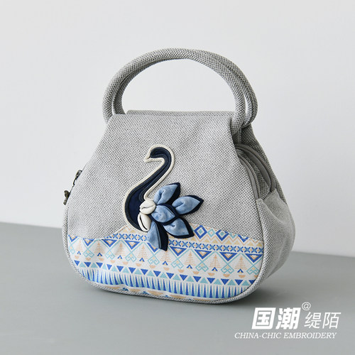 手提包小手工布艺双层小包