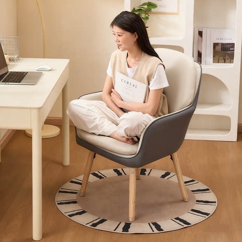 可盘腿家用舒适柔软椅子梳妆椅