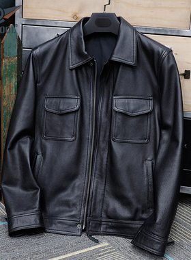 工厂捡漏好货真皮皮衣头层牛皮男士修身短款皮夹克特价百搭皮外套