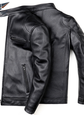 断码清仓真皮皮衣男士头层牛皮夹克韩版立领外套修身短款单皮上衣