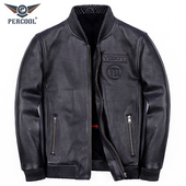 2025新款 真皮皮衣男士 百搭休闲棒球服外套秋冬头层牛皮夹棉皮夹克
