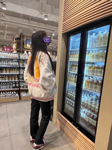 甜酷国潮风麦当当设计感小众棒球服外套女2023新款加绒宽松情侣男