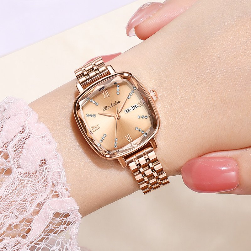 博仕顿  女士手表女轻奢小众石英表国产腕表2022年新款 瑞士品质