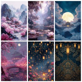 手办拍摄背景布古风唯美背景布影楼摄影写真墙布宿舍装 挂布 饰数码