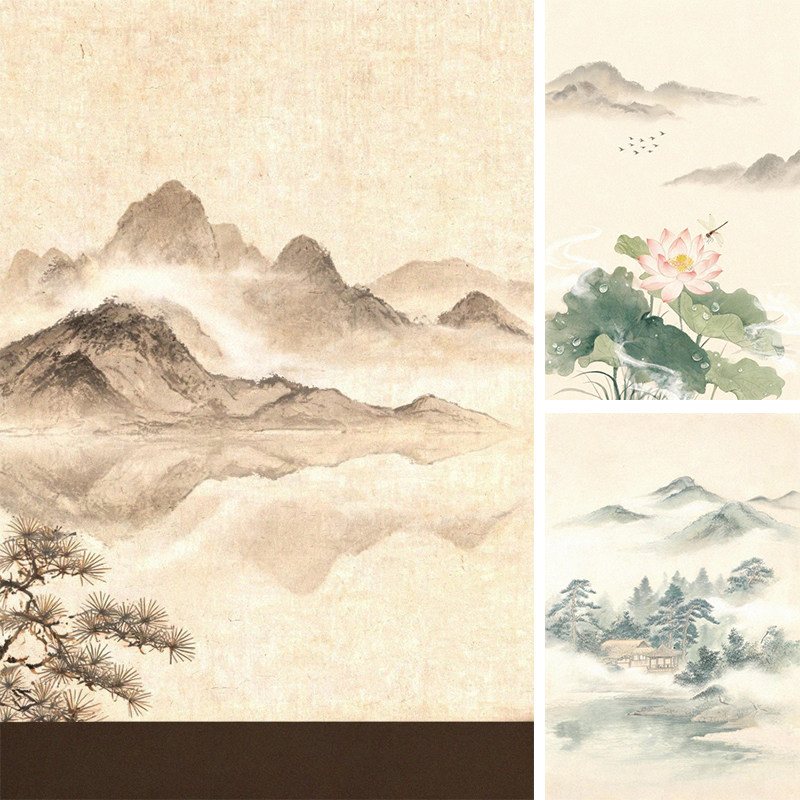 国风拍照背景布新中式静物古风