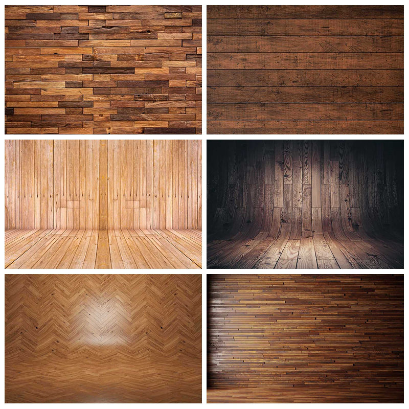 少女写真咖色木地板背景布拍照