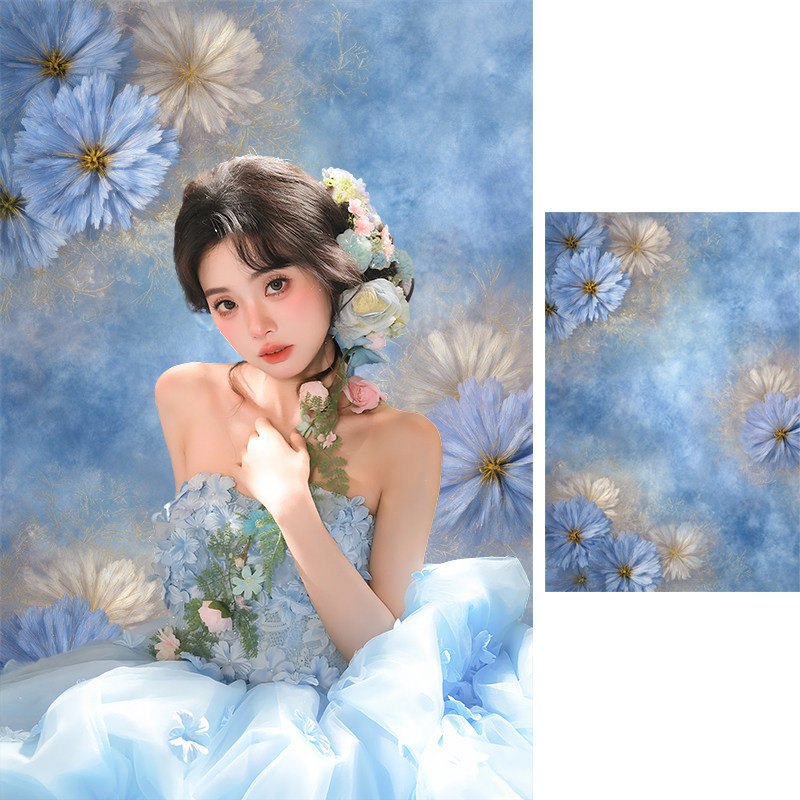 人像写真背景布旗袍清冷孕妇摄影