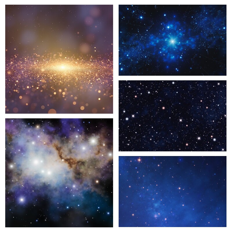 星空背景布宇宙粒子直播间