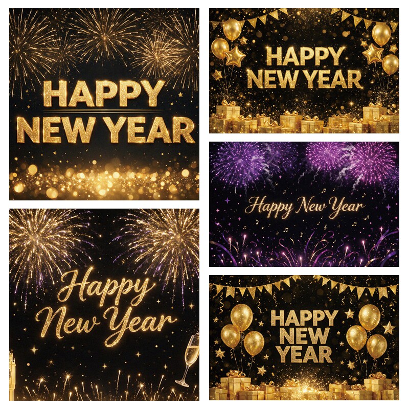 HAPPYNEWYEAR新年快乐背景布