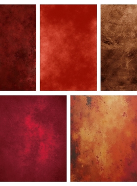 红色新年人像写真背景布喜庆全家福拍照造景道具数码墙布影楼挂布