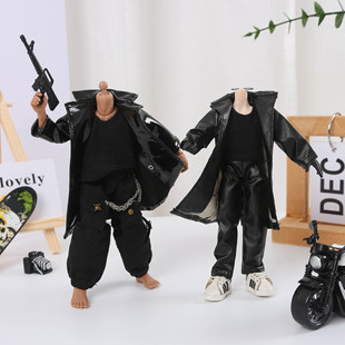 新款 大12分娃衣 阿巳3 6寸兵人 皮衣 大衣 风衣 外套 长款帅气