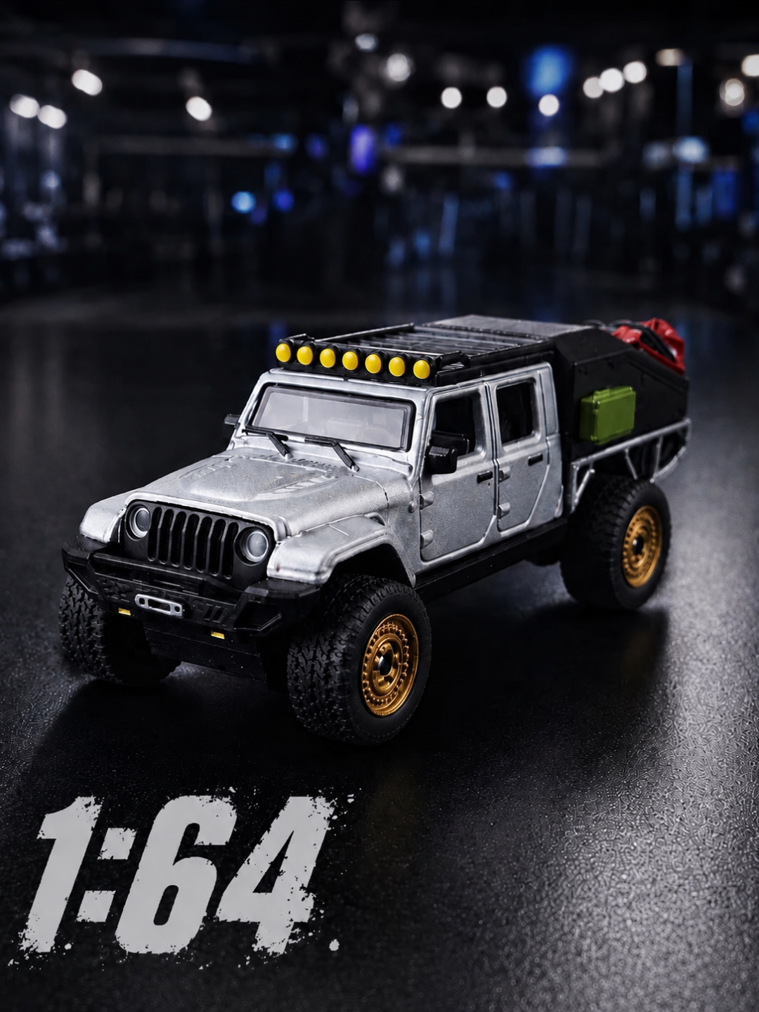 1:64越野车3D打印模型 拼装仿真小车 桌面摆件DIY改装玩具