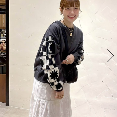 日系nk彩色拼接编织宽松百搭圆领长袖卫衣上衣女