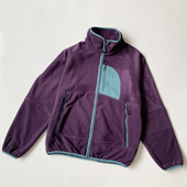 日系danton拼色立领摇粒绒拉梁长袖 外套上衣女