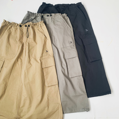 日系新品danton双口袋松紧腰半身裙女百搭