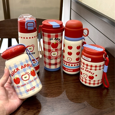 女生高颜值不锈钢保温杯学生小巧便携吸管杯咖啡杯外出携带水杯子